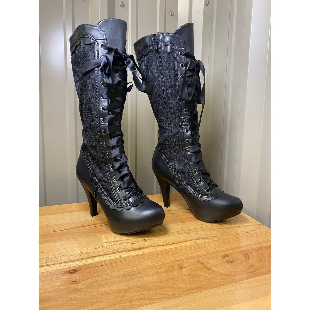 Ellie 4" Heel Boots 414-Mary Women's Black Size 7